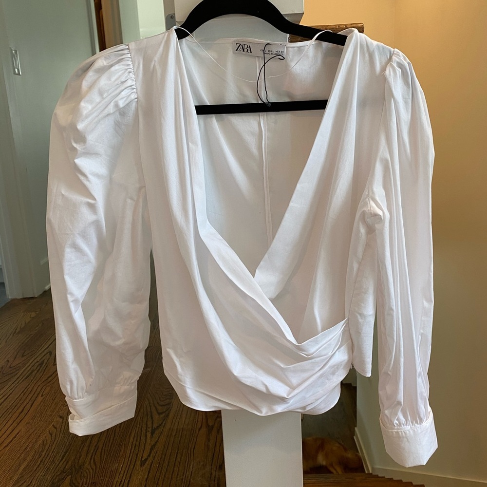 ZARA wrap crop top